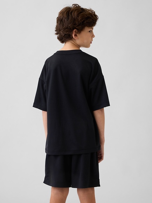 Image number 3 showing, Kids GapFit Tech Recycled Mesh T-Shirt