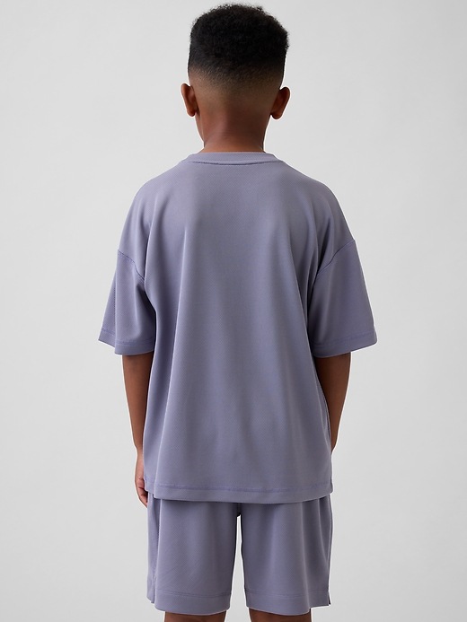 Image number 3 showing, Kids GapFit Tech Recycled Mesh T-Shirt