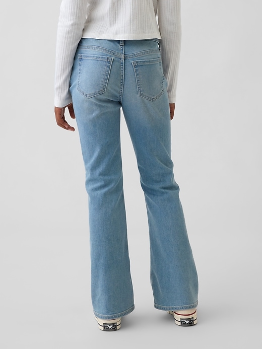 Image number 4 showing, Kids High Rise Lace-Up '70s Flare Jeans