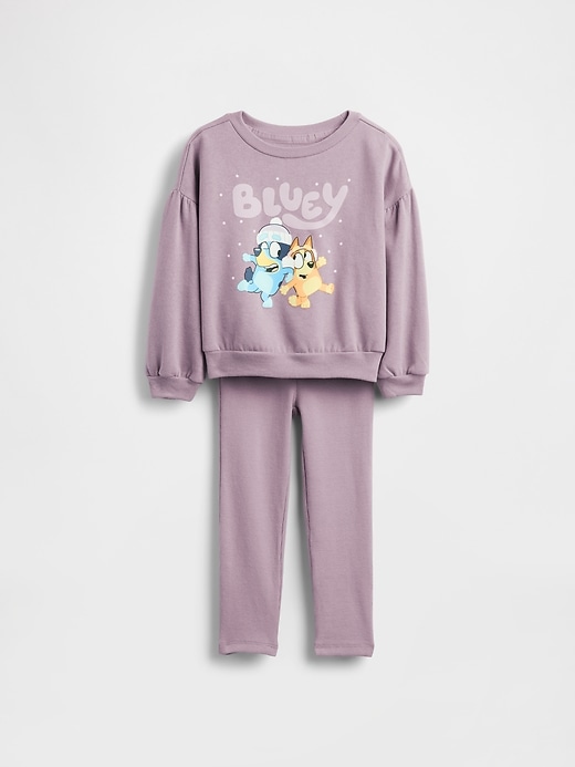 Image number 1 showing, Baby & Toddler Bluey VintageSoft Sweatshirt & Rib Leggings Set