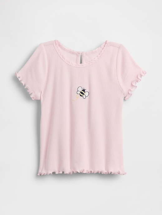 Image number 1 showing, Baby & Toddler Embroidered Rib T-Shirt