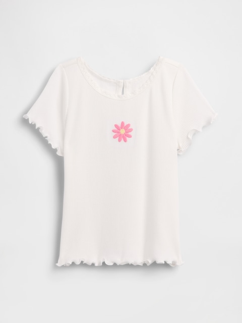 T-SHIRT CÔTELÉ BRODÉ POUR BÉBÉ ET TOUT-PETIT