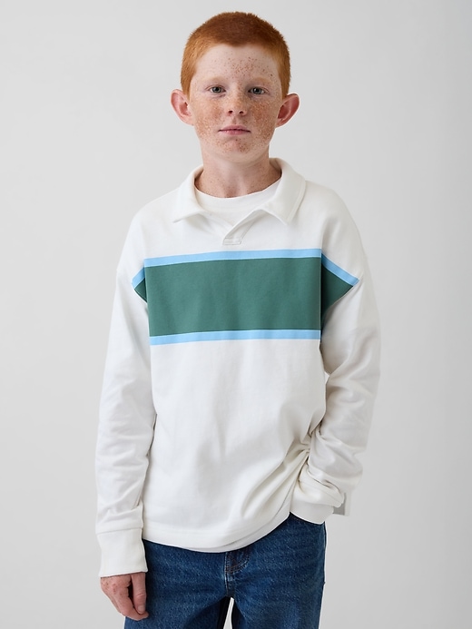 Image number 1 showing, Kids Relaxed Stripe Polo Shirt