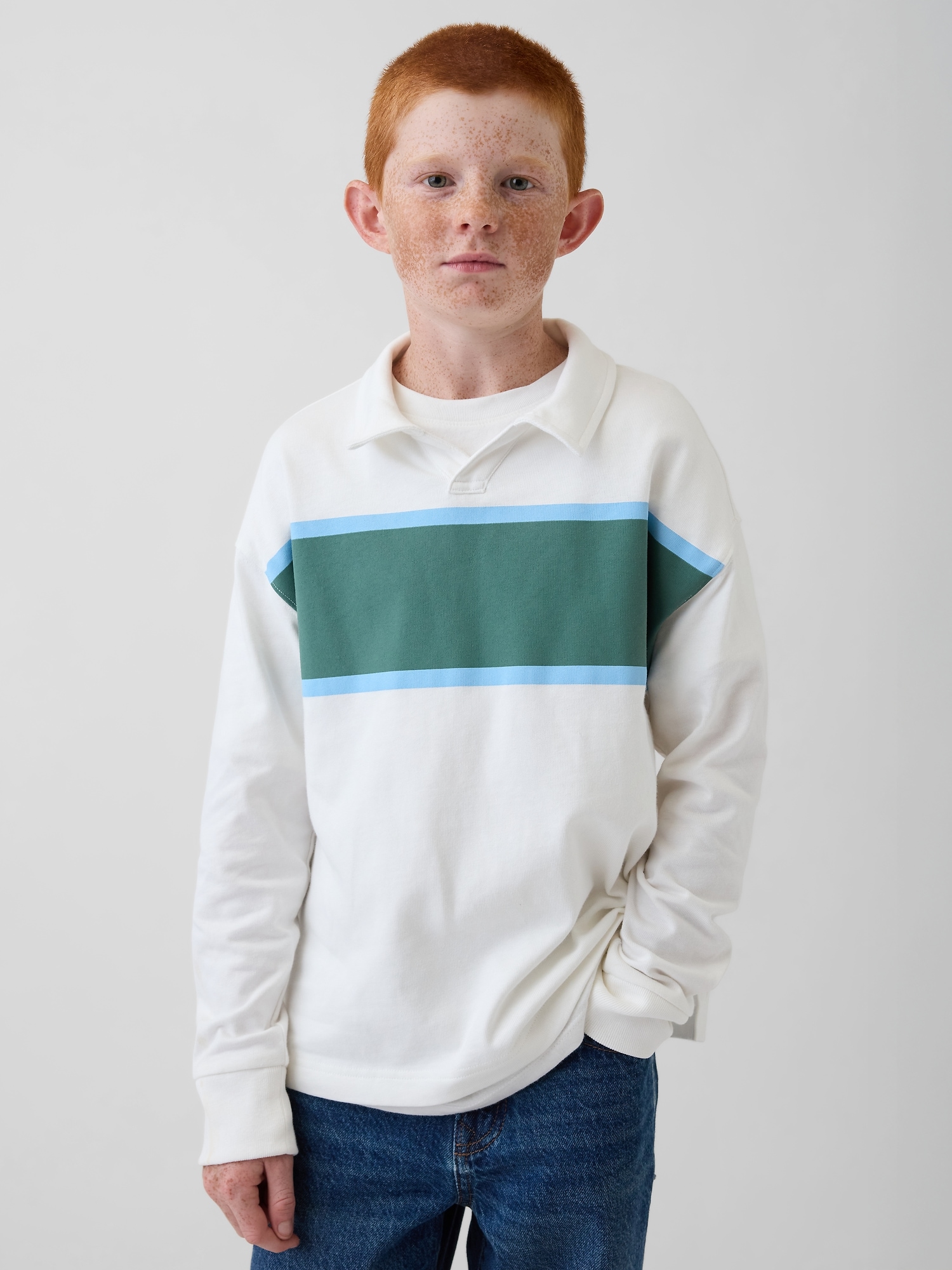 Kids Relaxed Stripe Polo Shirt