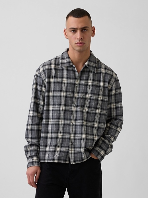 Image number 2 showing, Organic Cotton Relaxed Flannel Shirt