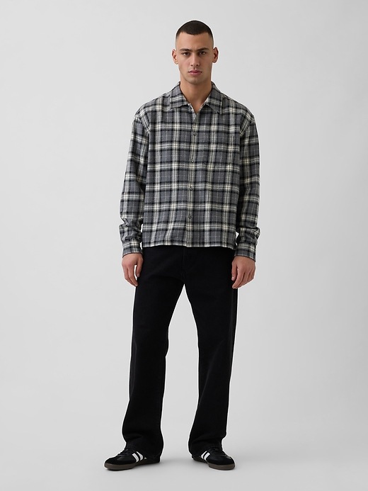 Image number 1 showing, Organic Cotton Relaxed Flannel Shirt