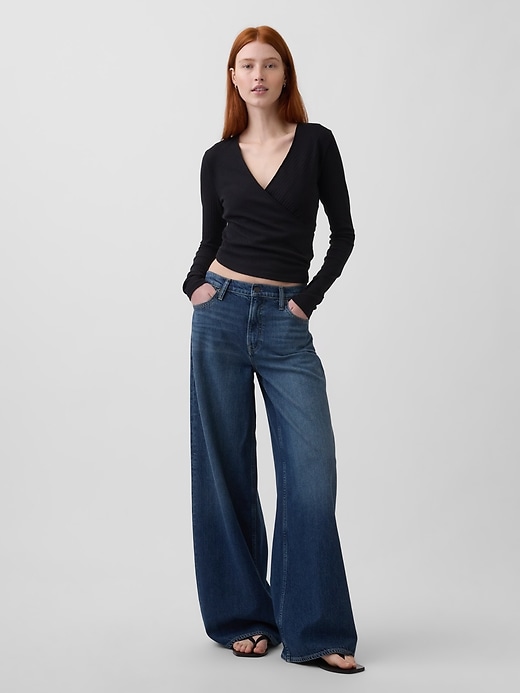 Image number 2 showing, Modern Wide Rib Wrap V-Neck T-Shirt