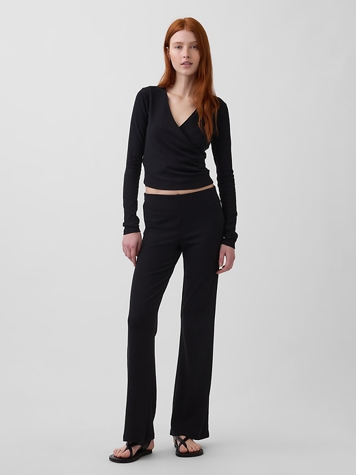 Image number 5 showing, Modern Wide Rib Wrap V-Neck T-Shirt