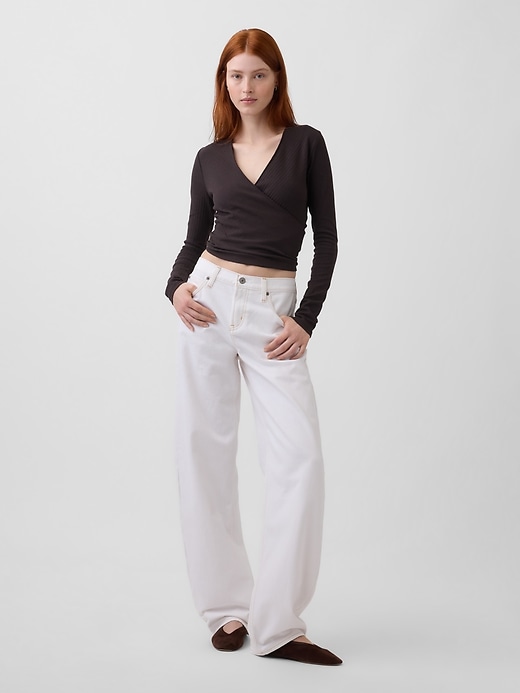 Image number 2 showing, Modern Wide Rib Wrap V-Neck T-Shirt