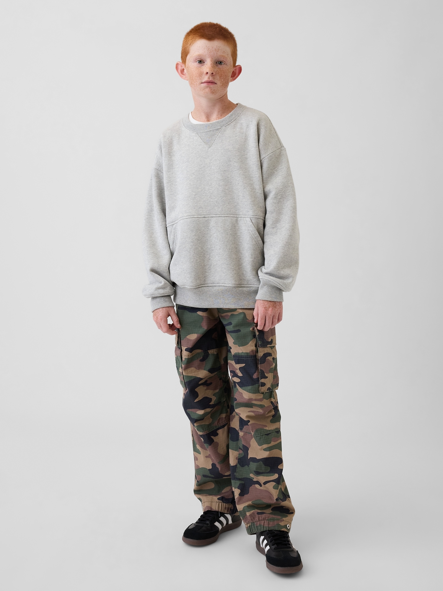 Kids VintageSoft Relaxed Crewneck Pocket Sweatshirt