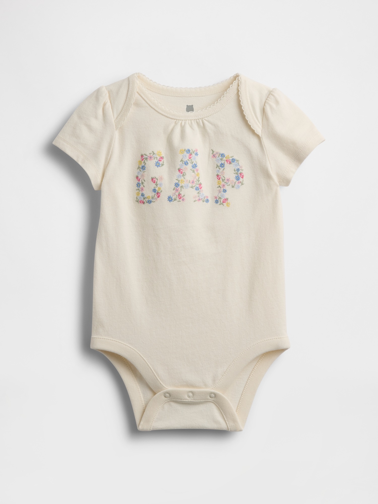 Baby Organic Cotton Floral Logo Bodysuit