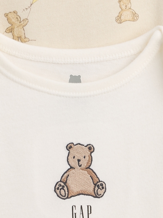 Image number 3 showing, Baby Organic Cotton Brannan Bear Bodysuit (2-Pack)
