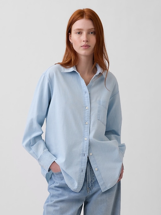 Image number 1 showing, Denim Big Shirt