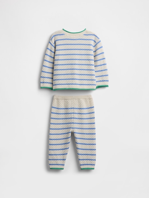 Image number 2 showing, Baby Crochet Sweater Outfit Set