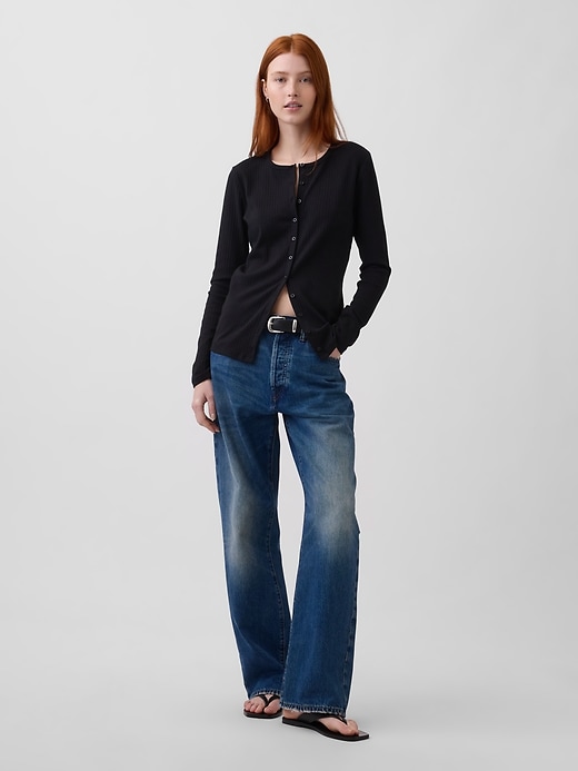 L'image numéro 2 présente Cardigan moderne à côtes large