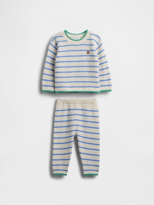 Image number 1 showing, Baby Crochet Sweater Outfit Set