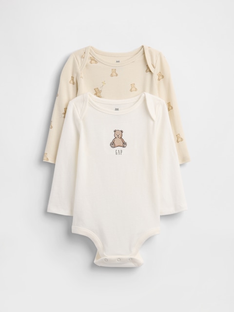 CACHE-COUCHE OURSON BRANNAN EN COTON BIOLOGIQUE POUR BÉBÉ (PAQUET DE 2)