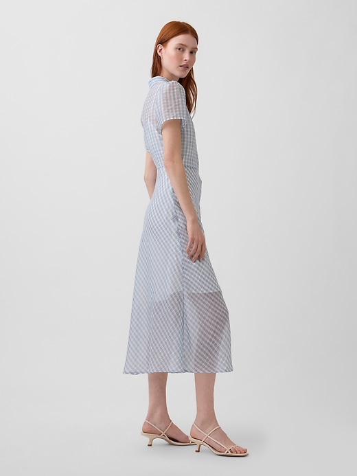 Image number 3 showing, Sheer Midi Shirtdress