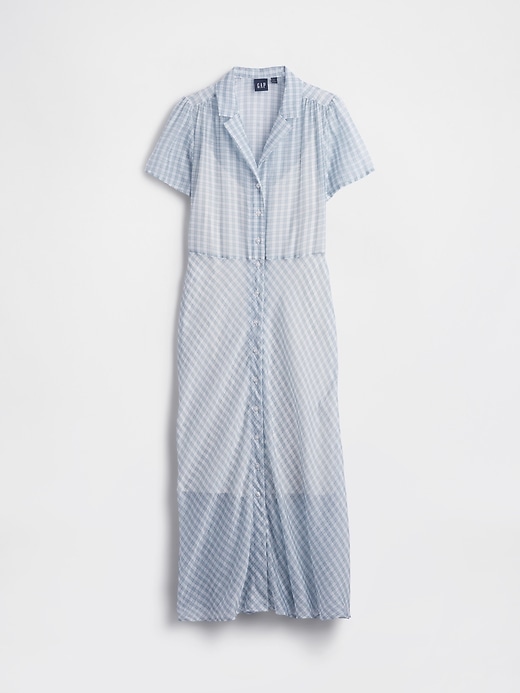 Image number 5 showing, Sheer Midi Shirtdress