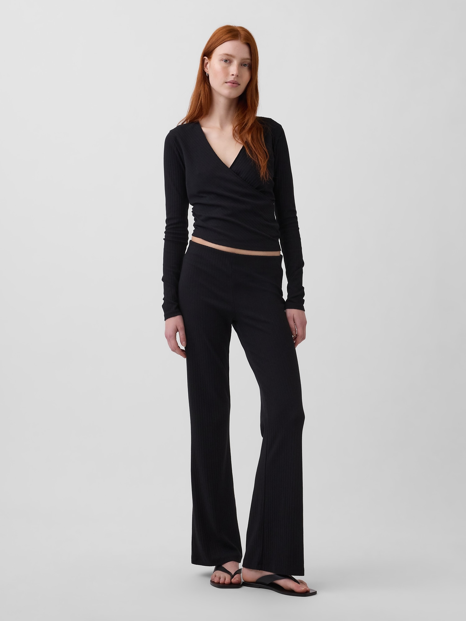 Modern Wide Rib Flare Pants