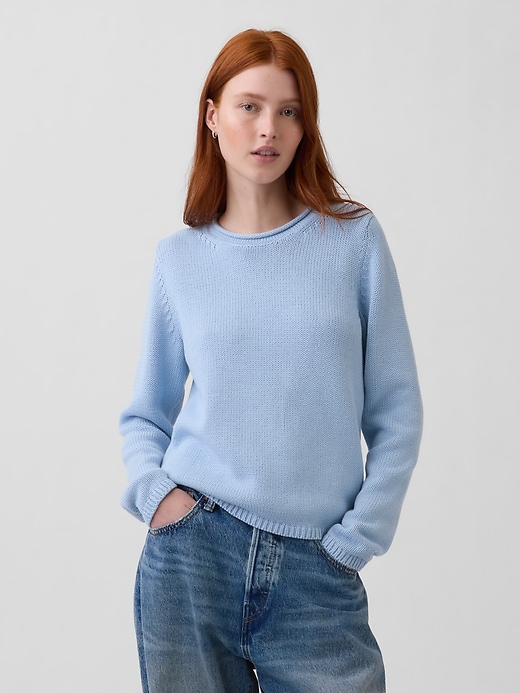 Image number 1 showing, 100% Cotton Rollneck Sweater