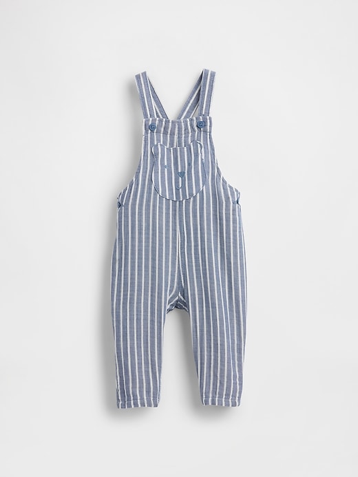 Image number 1 showing, Baby Cotton-Gauze Brannan Bear Overalls