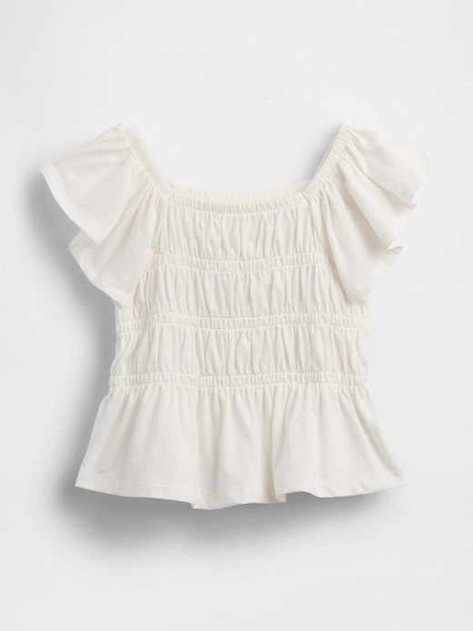 Image number 1 showing, Baby & Toddler Smocked Flutter-Sleeve Top