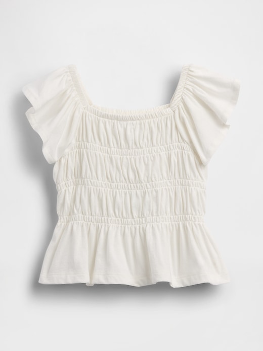 Image number 2 showing, Baby & Toddler Smocked Flutter-Sleeve Top