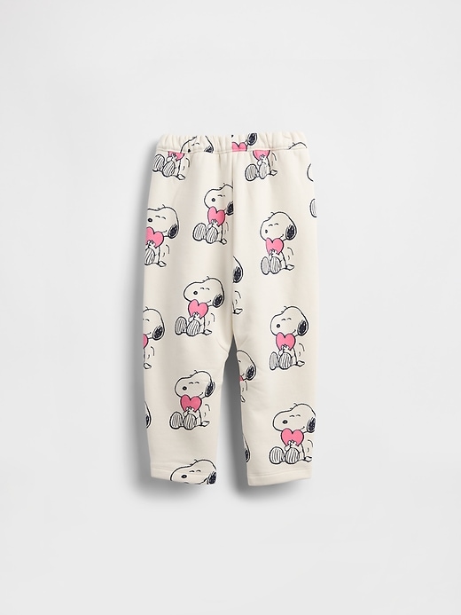 L'image numéro 3 présente Pantalon coupe baril en coton ouaté VintageDoux Snoopy pour Bébé et Tout-petit