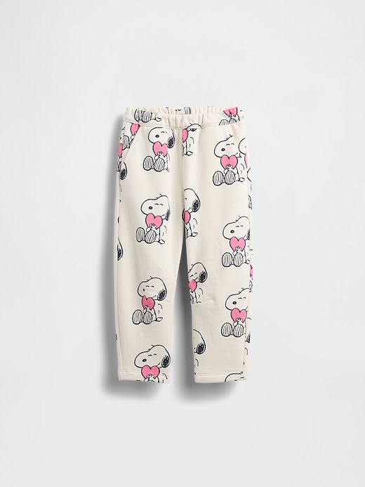 L'image numéro 2 présente Pantalon coupe baril en coton ouaté VintageDoux Snoopy pour Bébé et Tout-petit