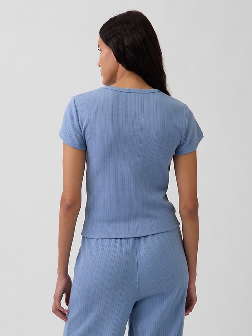 Image number 3 showing, Pointelle PJ T-Shirt