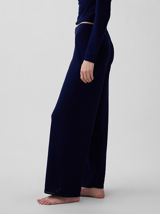 Image number 3 showing, Lightweight CashSoft Pointelle Heart PJ Pants