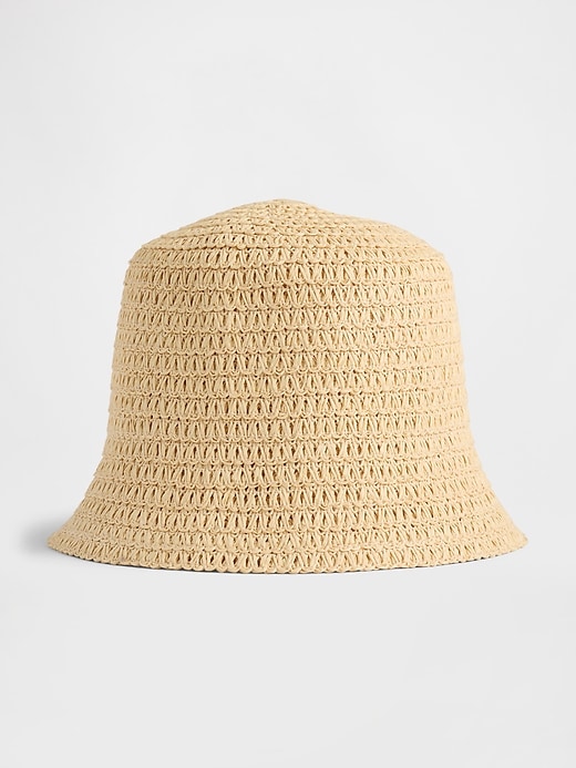 Image number 4 showing, Straw Bucket Hat