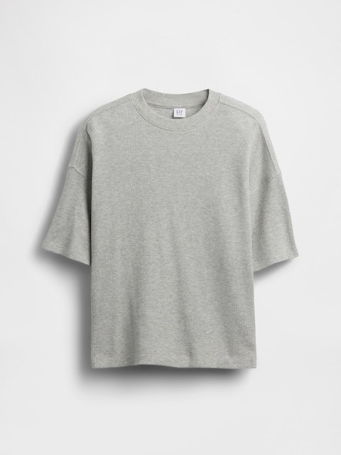 T-SHIRT GAUFRÉ SURDIMENSIONNÉ POUR ENFANT