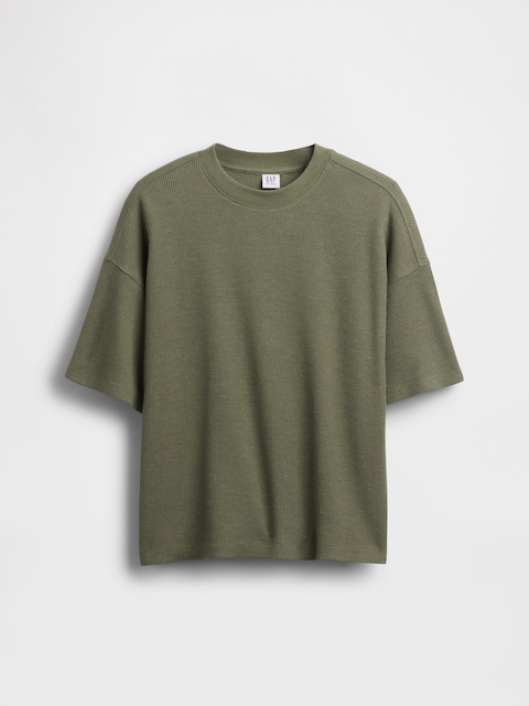T-SHIRT GAUFRÉ SURDIMENSIONNÉ POUR ENFANT