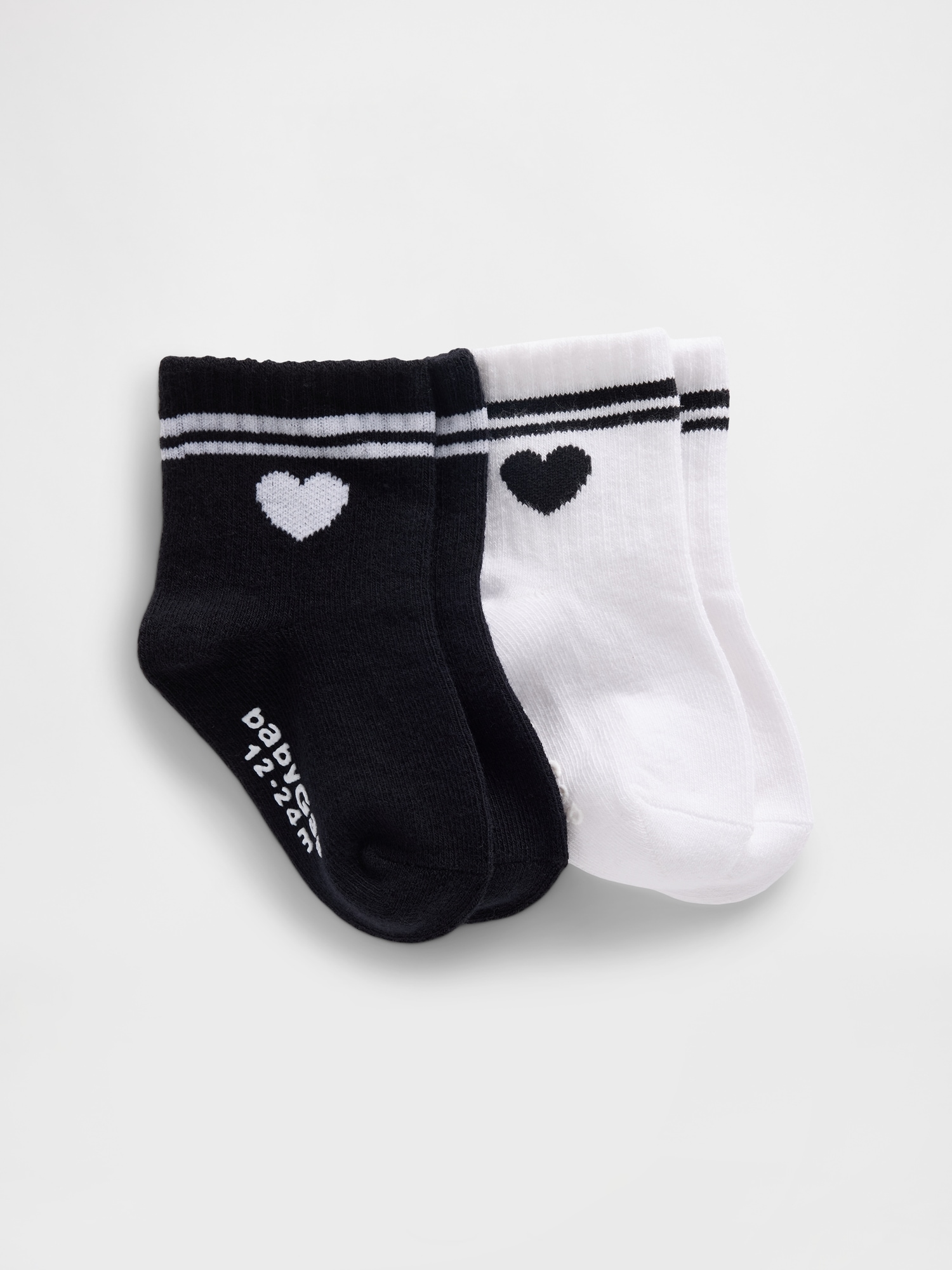 Baby & Toddler Varsity Heart Quarter Crew Socks (2-Pack)