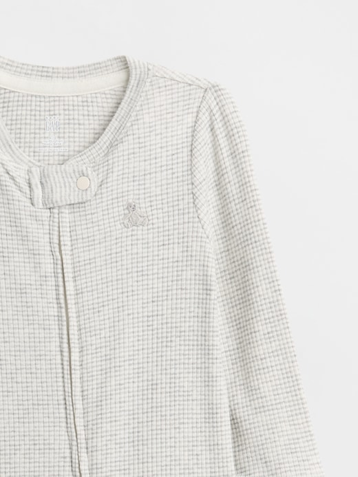 L'image numéro 3 présente Une-pièce à pieds finement côtelé Premiers essentiels pour bébé