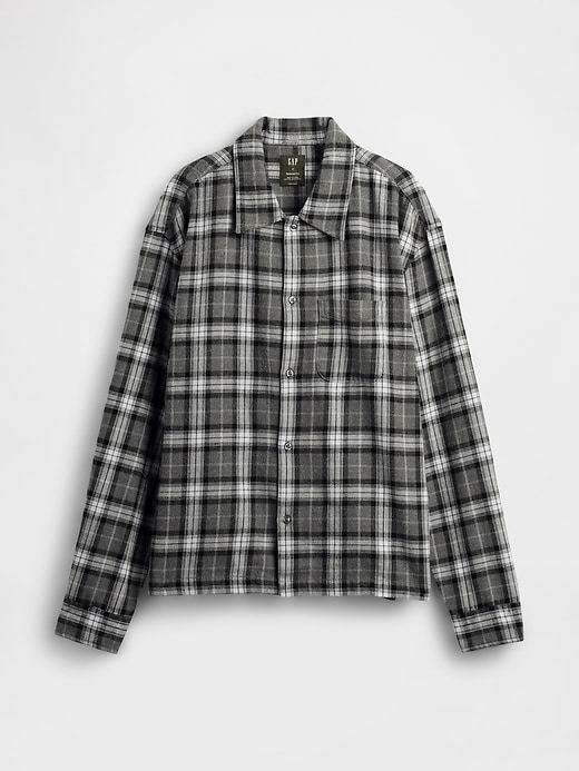 Image number 1 showing, Organic Cotton Relaxed Flannel Shirt