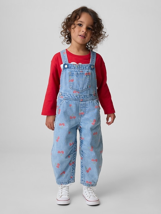 Image number 1 showing, Baby & Toddler Heart Horseshoe Overalls