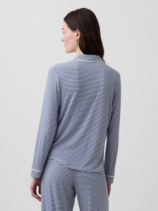 L'image numéro 3 présente Chemisier de pyjama en modal