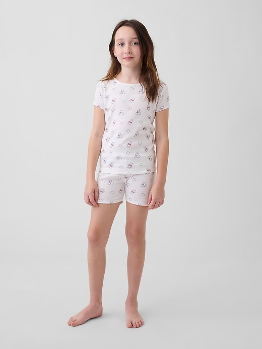 Image number 1 showing, Kids Winnie The Pooh Organic Brushed Cotton PJ Short Set