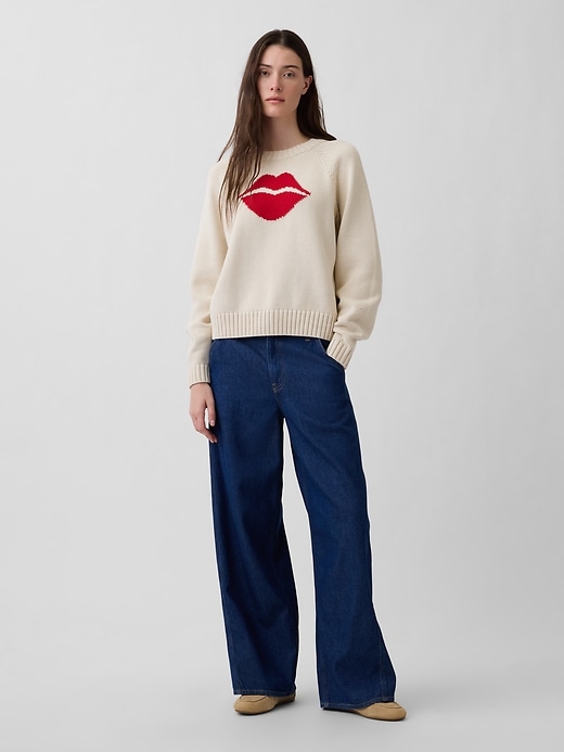 Image number 2 showing, 100% Cotton Kiss Raglan Sweater