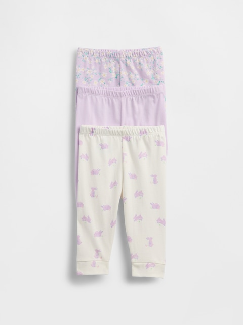 PANTALON PREMIERS ESSENTIELS À TAILLE EXTENSIBLE EN COTON BIOLOGIQUE POUR BÉBÉ (PAQUET DE 3)