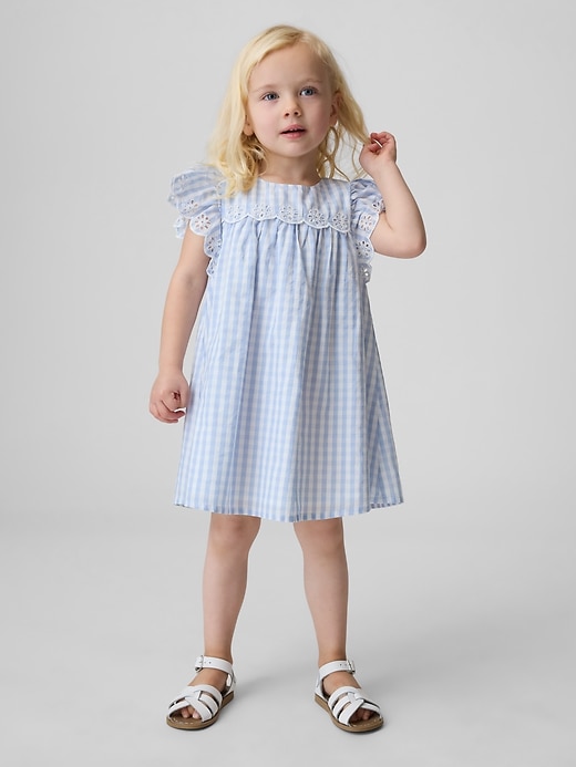 Image number 1 showing, Baby & Toddler Eyelet Gingham Dress