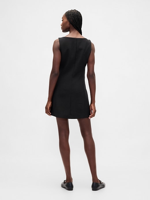 Image number 2 showing, BiStretch Button-Front Mini Dress