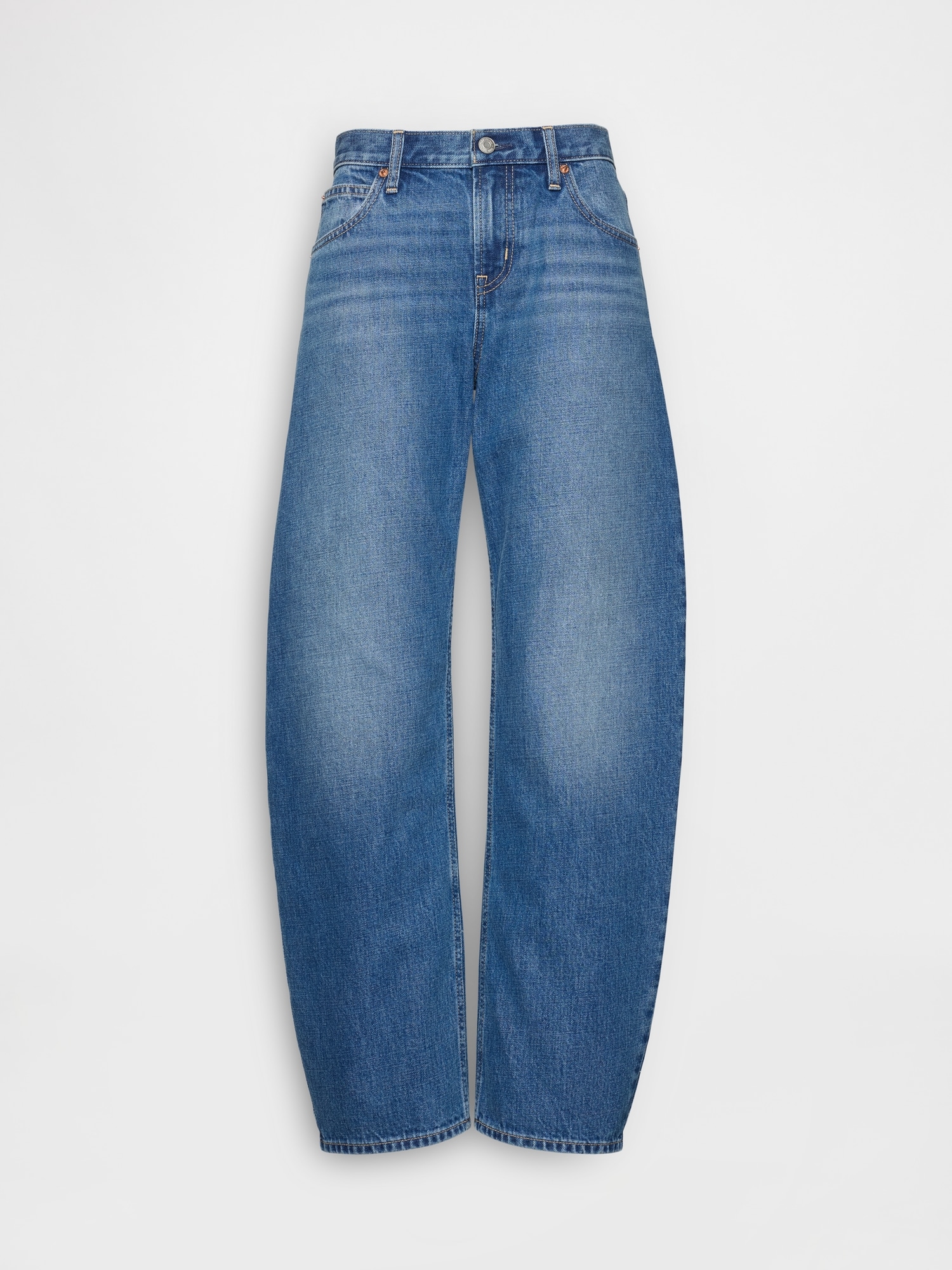 Low Rise Barrel Jeans