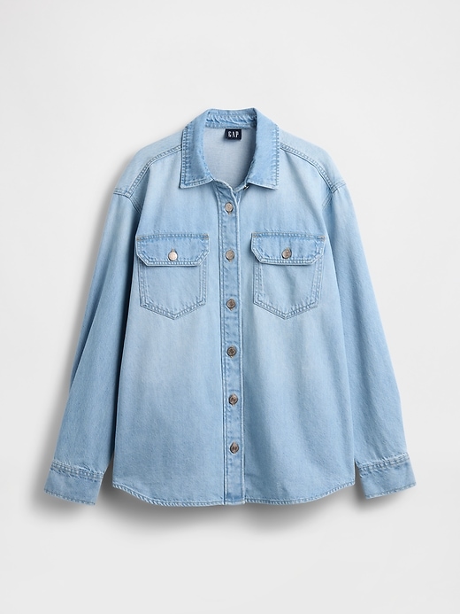 Image number 6 showing, Denim Western Shirt Jacket