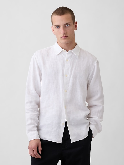 Image number 1 showing, 100% Linen Relaxed Shirt