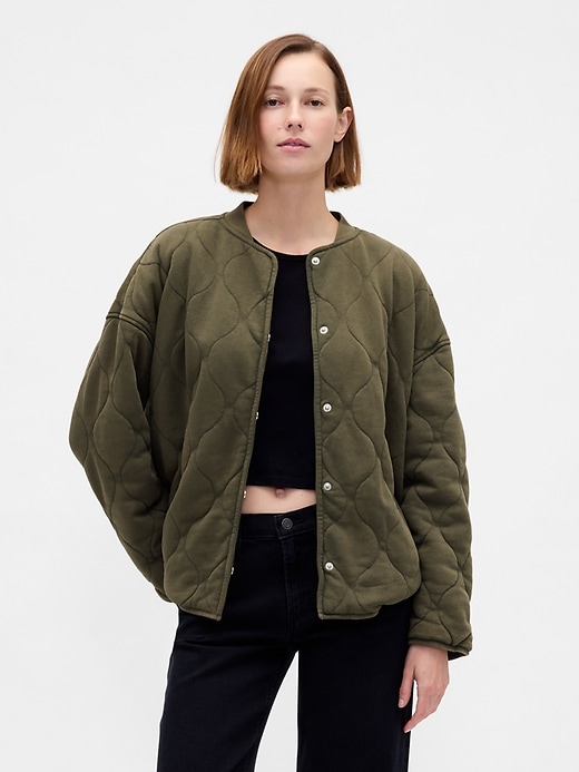 Image number 1 showing, VintageSoft Quilted Oversized Jacket