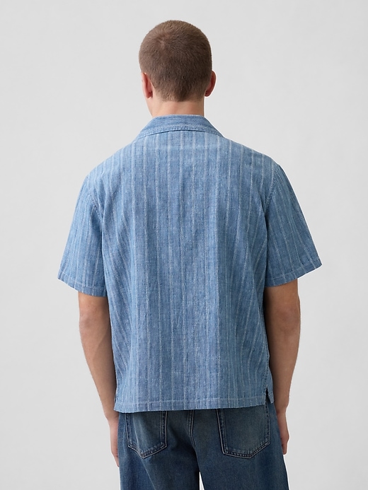 Image number 3 showing, Denim Dobby Resort Shirt